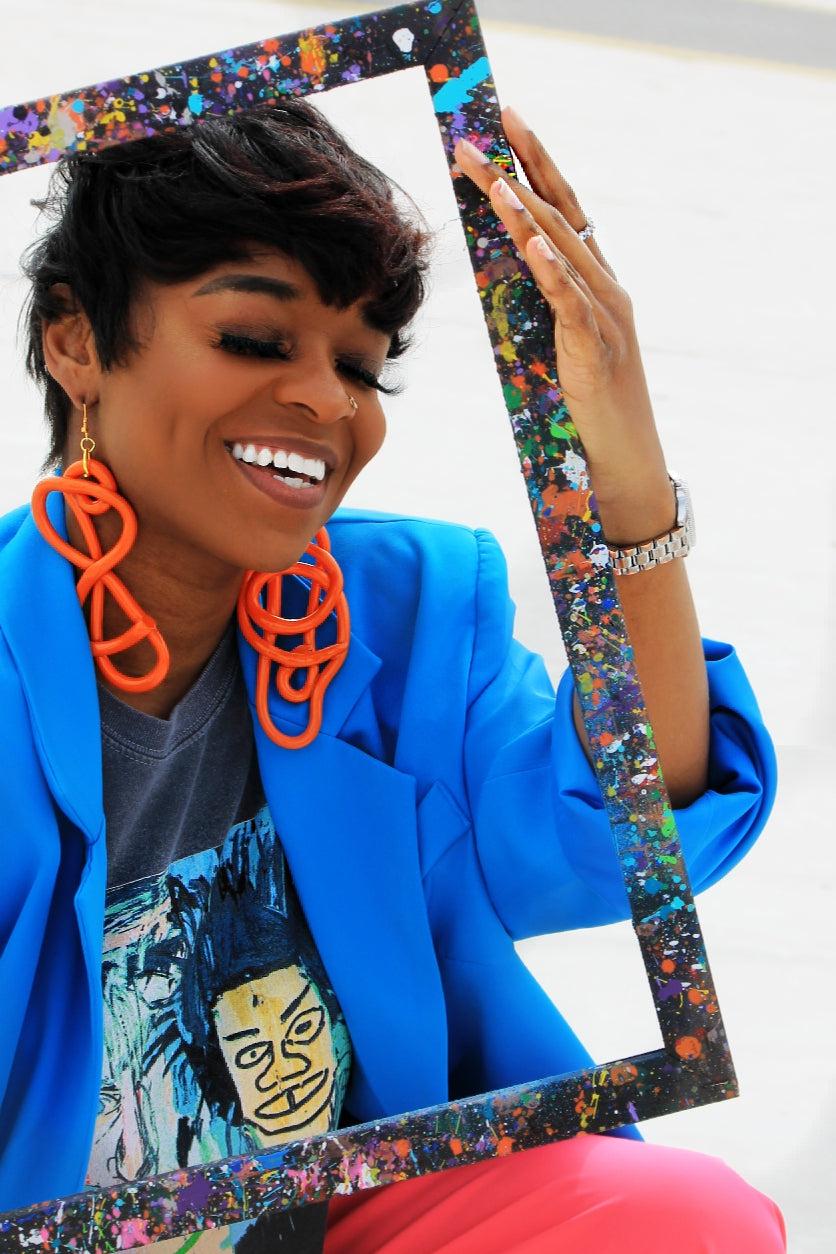 The "BLAIRE" - Abstract Swirl Earring - 4 Colorways